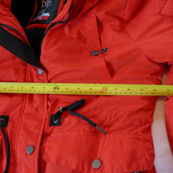 Superdry Ladies Red Winter Parka  Coat 12 - Picture 11 of 16